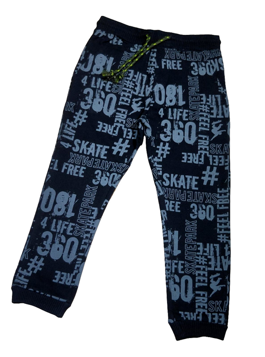 Black Text Fleece Trouser XML