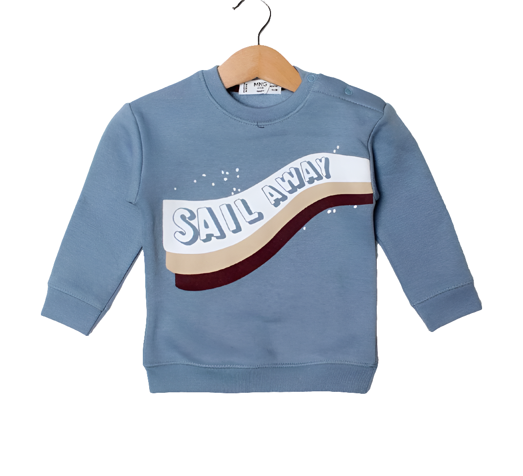 Blue Fleece Sail Away Sweatshirt MNG