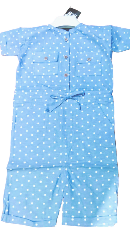 Blue Dotted Jumpsuit