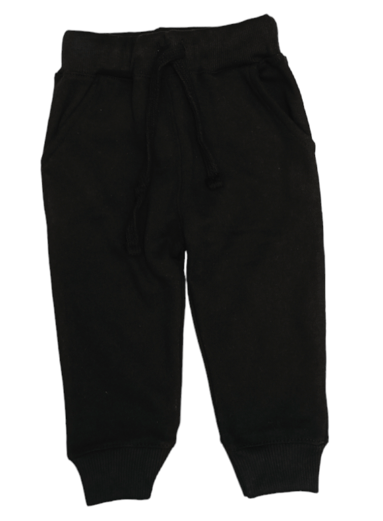 Black Plain Fleece Trouser - LM